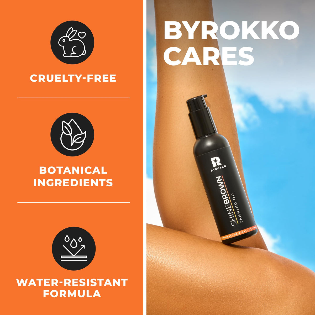BYROKKO SHINEBROWN in sunbed setting for indoor tanning compatibility