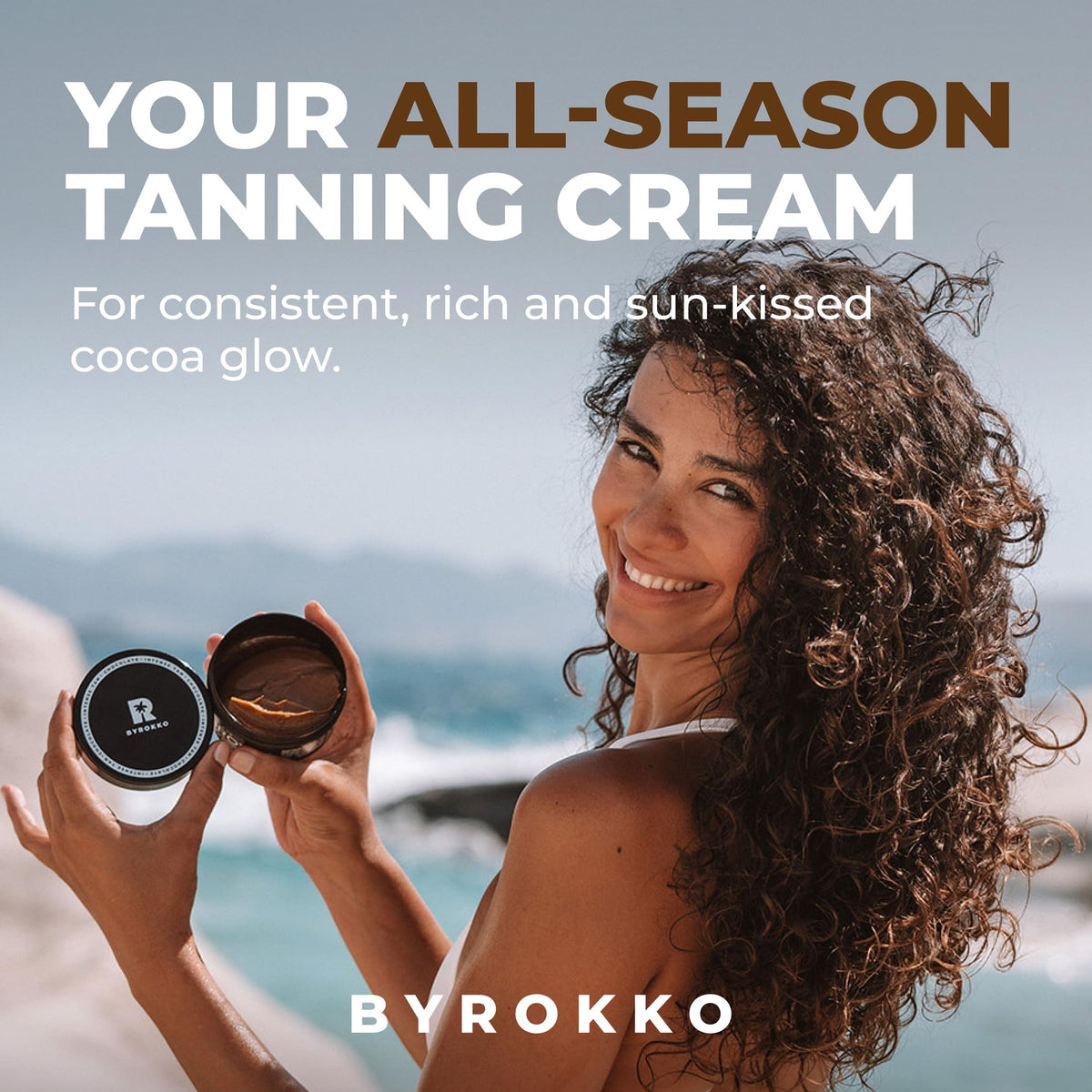 BYROKKO SHINEBROWN used inside a tanning bed showing proper use