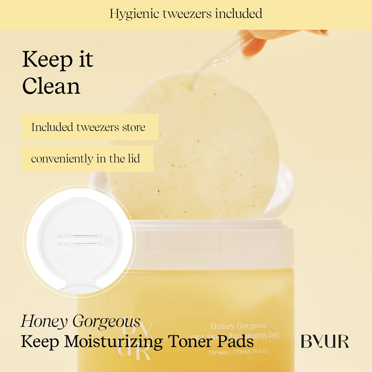 ByUR pad soaked with essence showing hydration drip and fast absorption