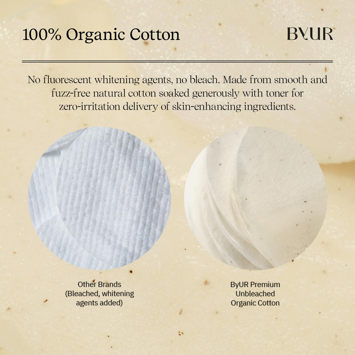 ByUR pad applied to cheek demonstrating targeted moisturizing mask