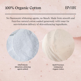 ByUR pad folded on cheek as sheet mask to show targeted hydration and instant plumping