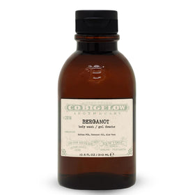 C. O. Bigelow front packaging showcasing bergamot body wash and size