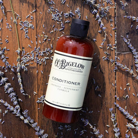 C. O. Bigelow close-up label revealing ingredients and gentle formulation