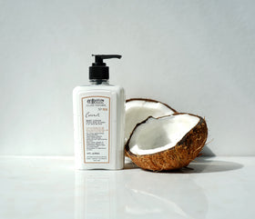 C. O. Bigelow lotion texture swipe showing lightweight, smooth finish