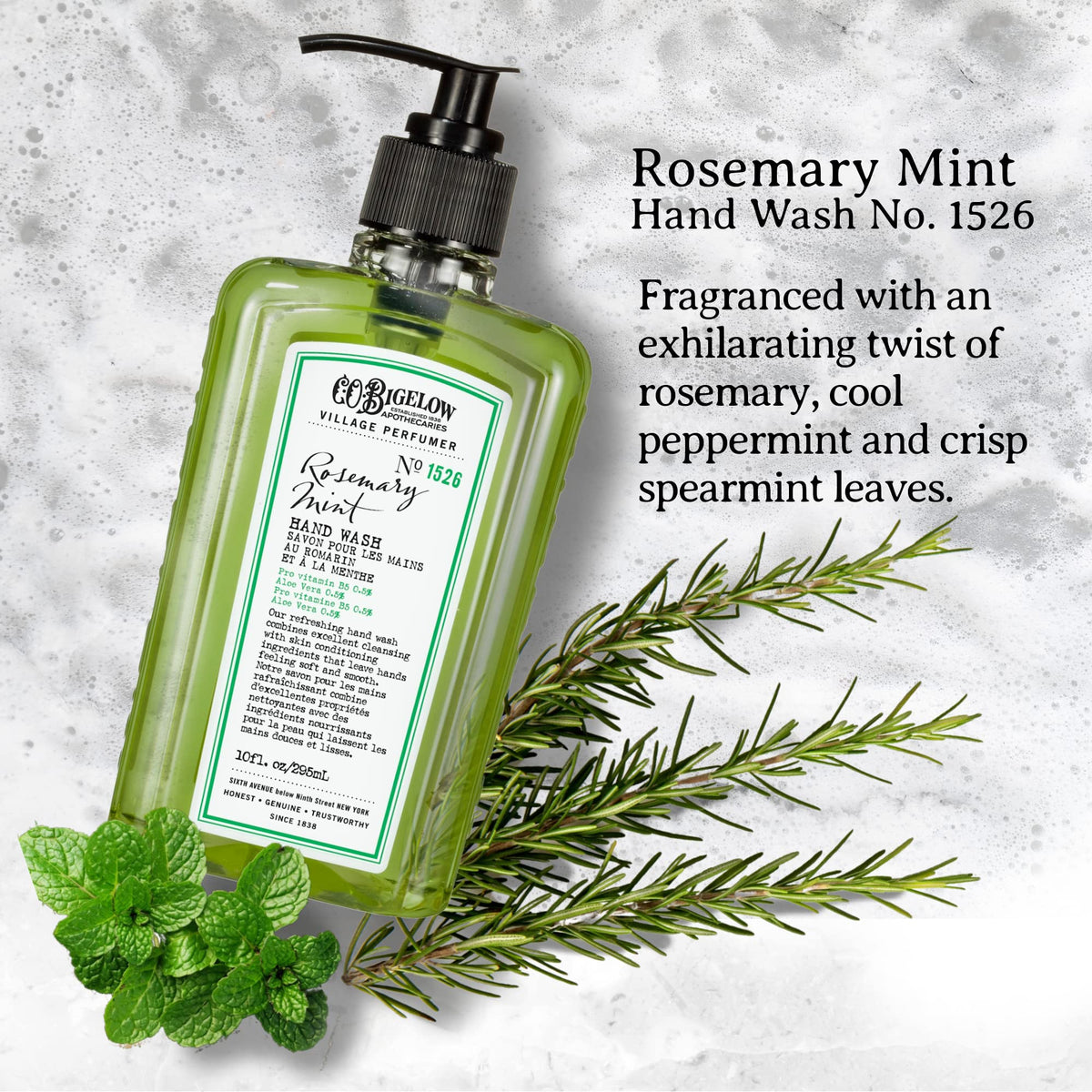 C. O. Bigelow hand wash in kitchen setting keeping hands clean