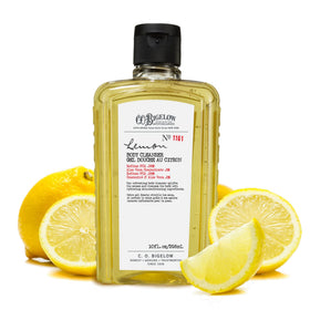 C. O. Bigelow front packaging showing bottle and lemon design for fresh cleansing