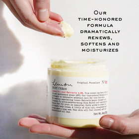 C.O. Bigelow open jar cream texture demonstrating fast absorption