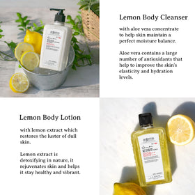 C. O. Bigelow lemon body wash pump close-up, convenient dispensing for quick showers
