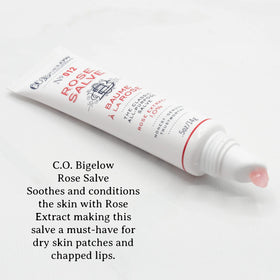C.O. Bigelow open tube with exposed balm, clear view of applicator for precise use