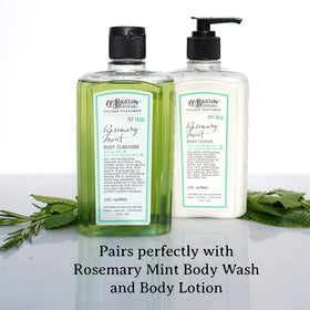 C. O. Bigelow bottle on bathroom vanity staged for lifestyle appeal and guest-ready scent