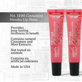 C. O. Bigelow bead of clear lip gloss on fingertip showing smooth, non-sticky texture