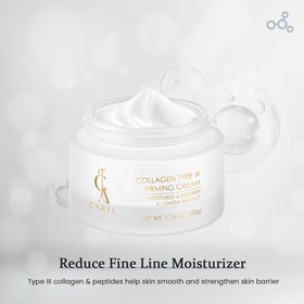 CA CAREL cream being smoothed on neck to hydrate and improve texture