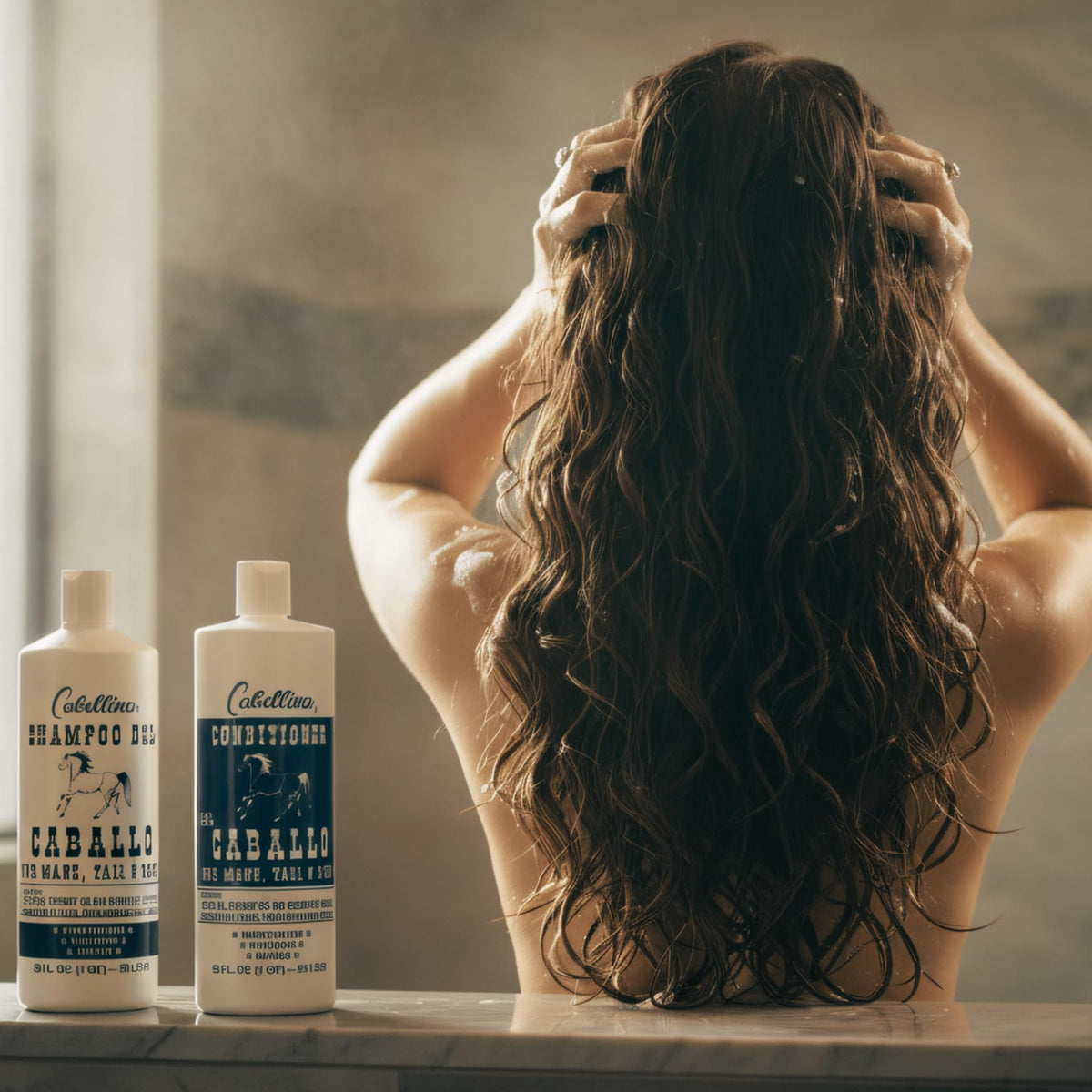 Cabellina conditioner cream close-up showing smooth, detangling formula