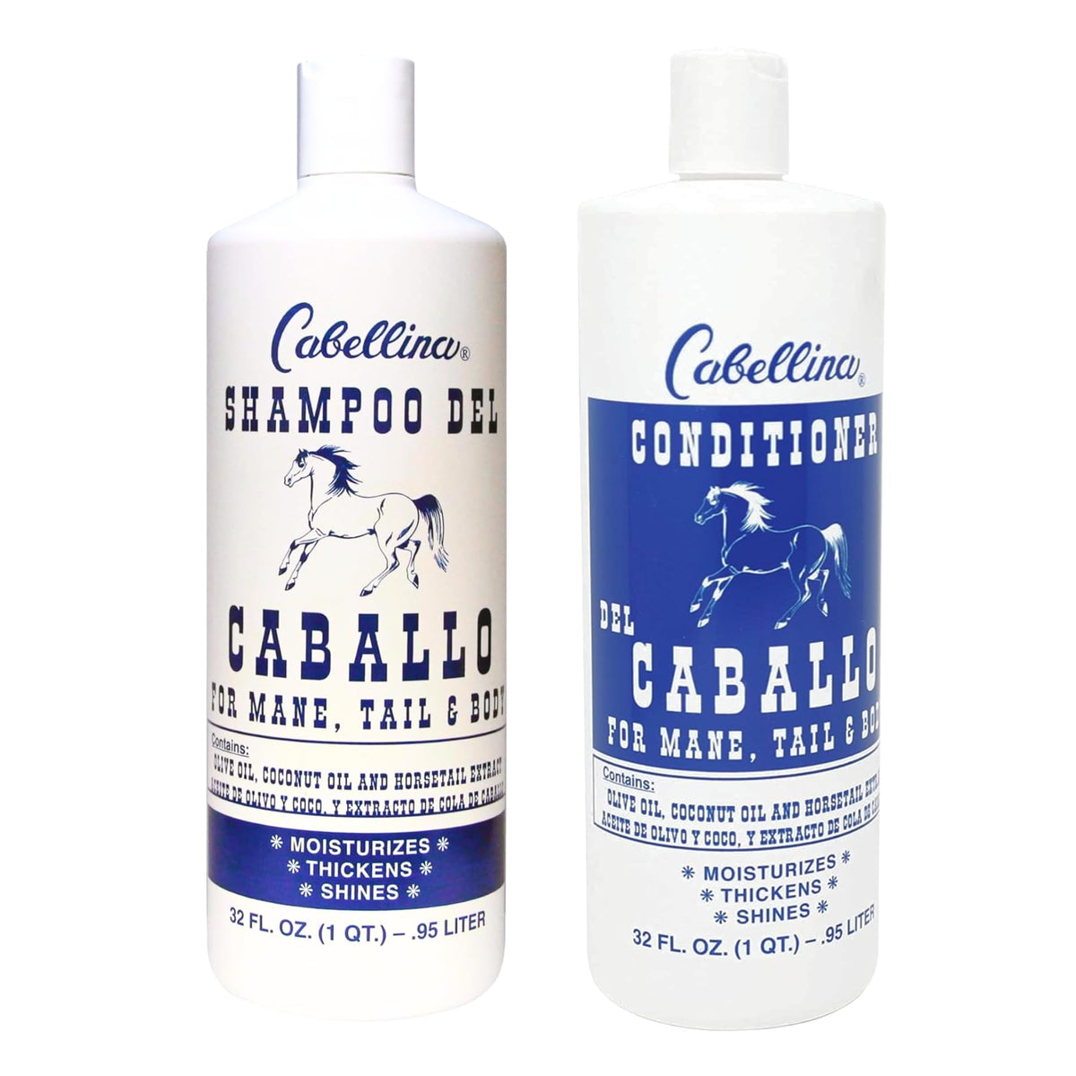 Cabellina front packaging two 32oz bottles showing full set and value