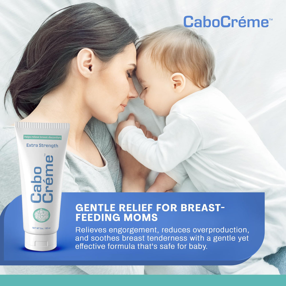 Cabocreme on bathroom counter suggesting daily postpartum comfort routine