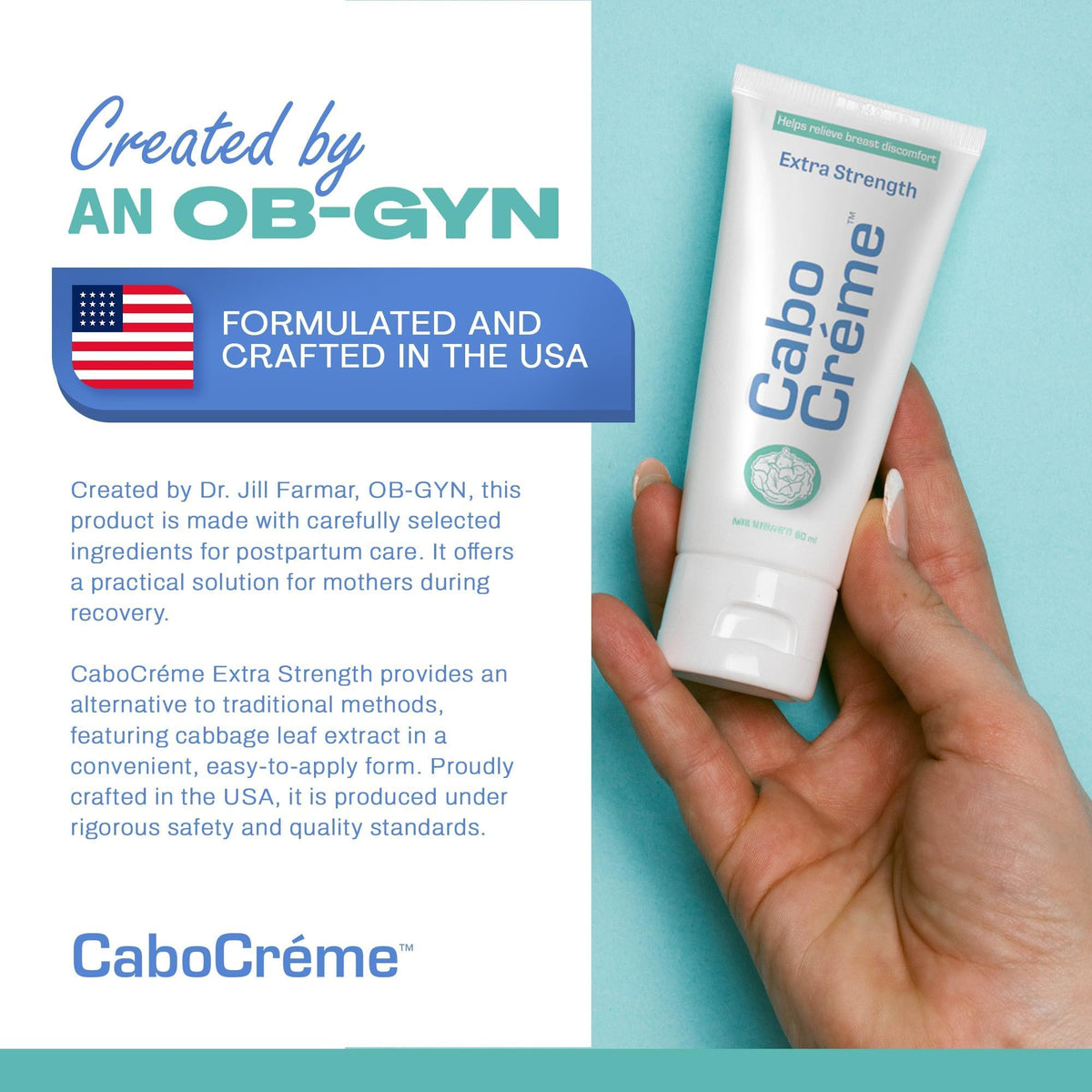 Chilled Cabocreme tube in refrigerator for intensified cooling relief