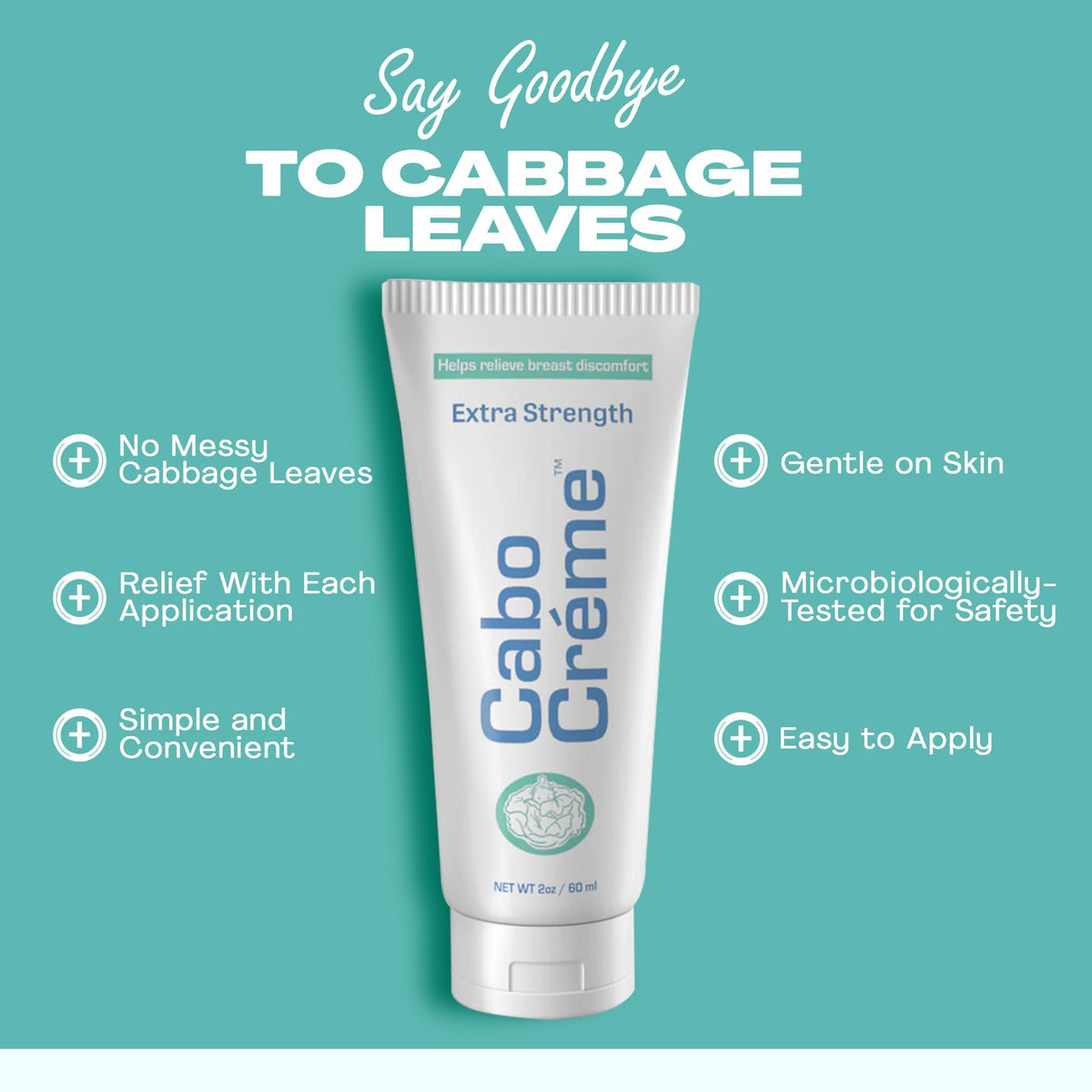 Cabocreme cream texture swatch showing lightweight, fast-absorbing relief