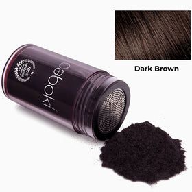 Caboki matched with dyed hair illustrates compatibility with color-treated hair