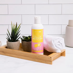 Cacee ingredients label detail highlighting tea tree oil and lemon benefits
