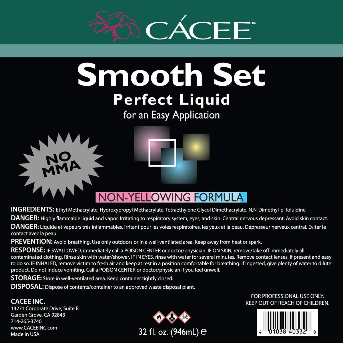 Cacee monomer bead on acrylic powder demonstrating strong adhesion benefit