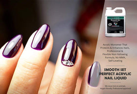 Salon technician using Cacee monomer during sculpting for precise results