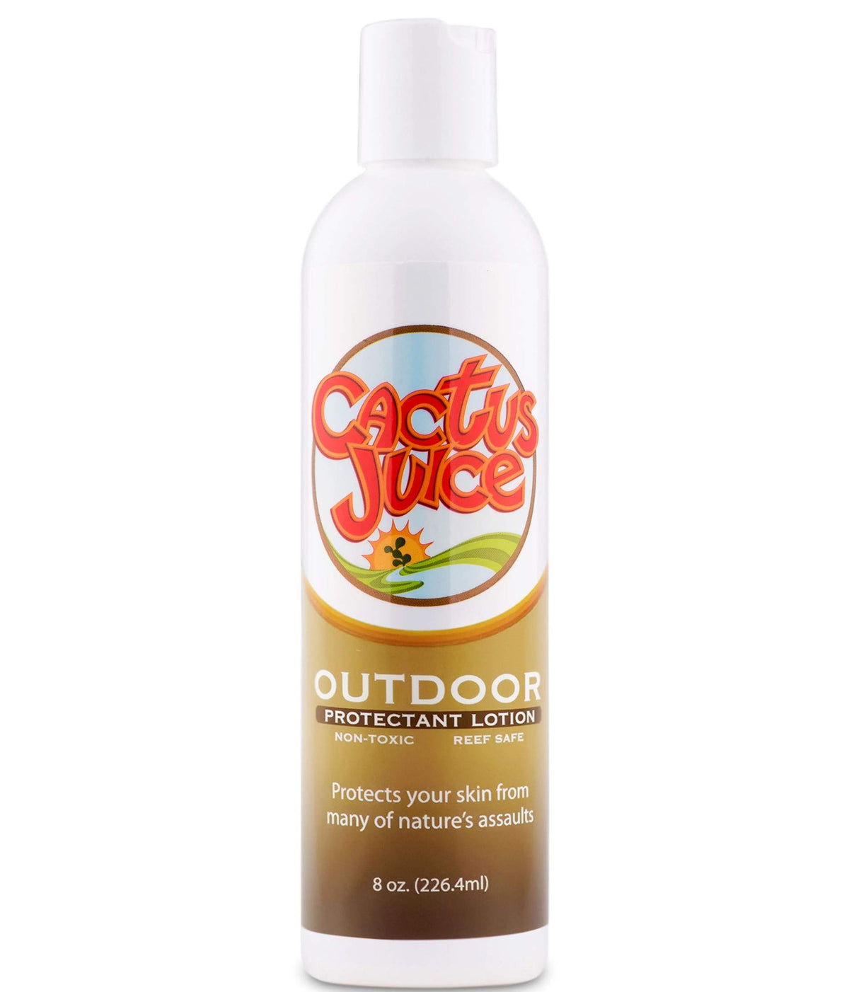 Cactus Juice front bottle showing label and travel-ready lotion benefit