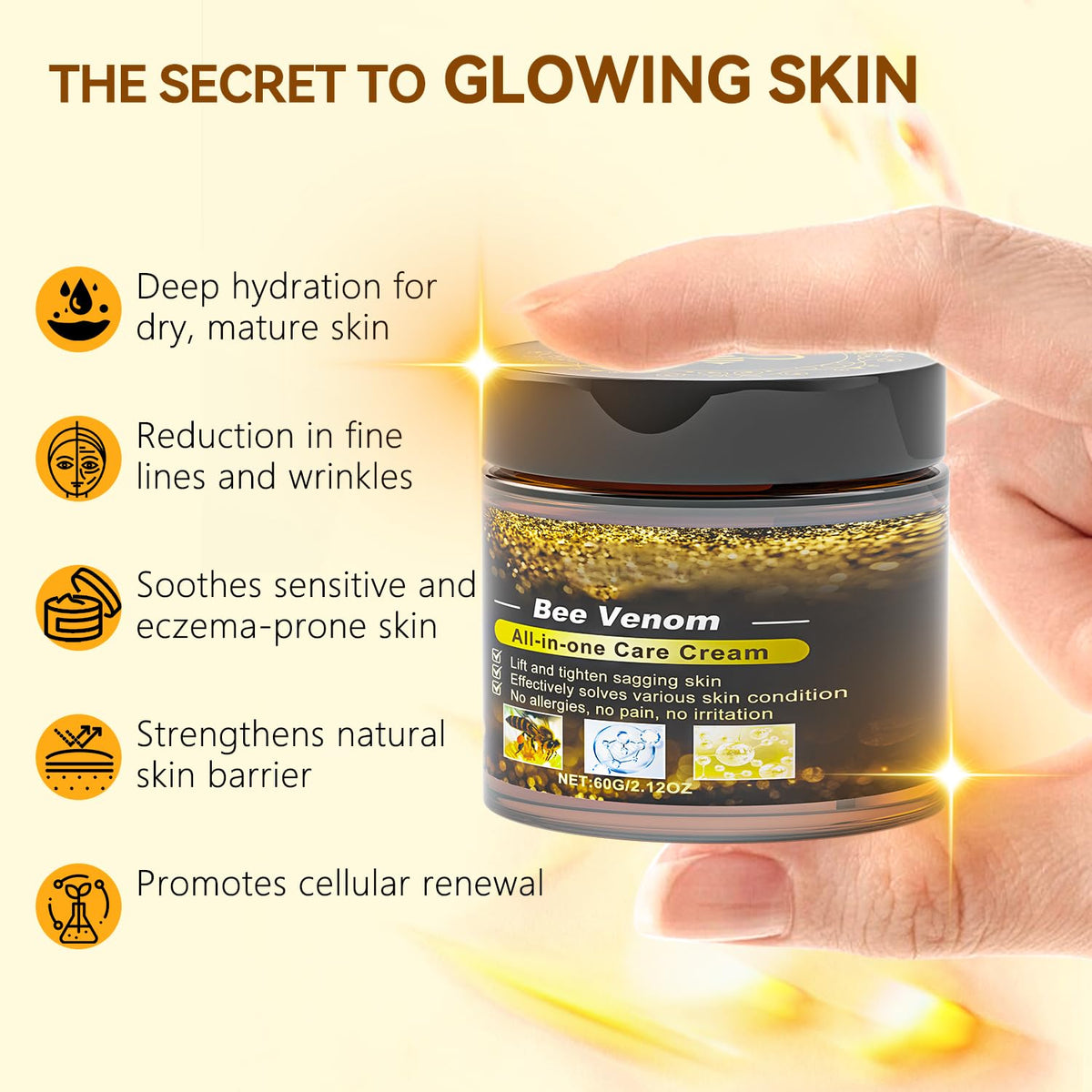 Caderno Inteligente open jar showing gel-cream texture for fast absorption