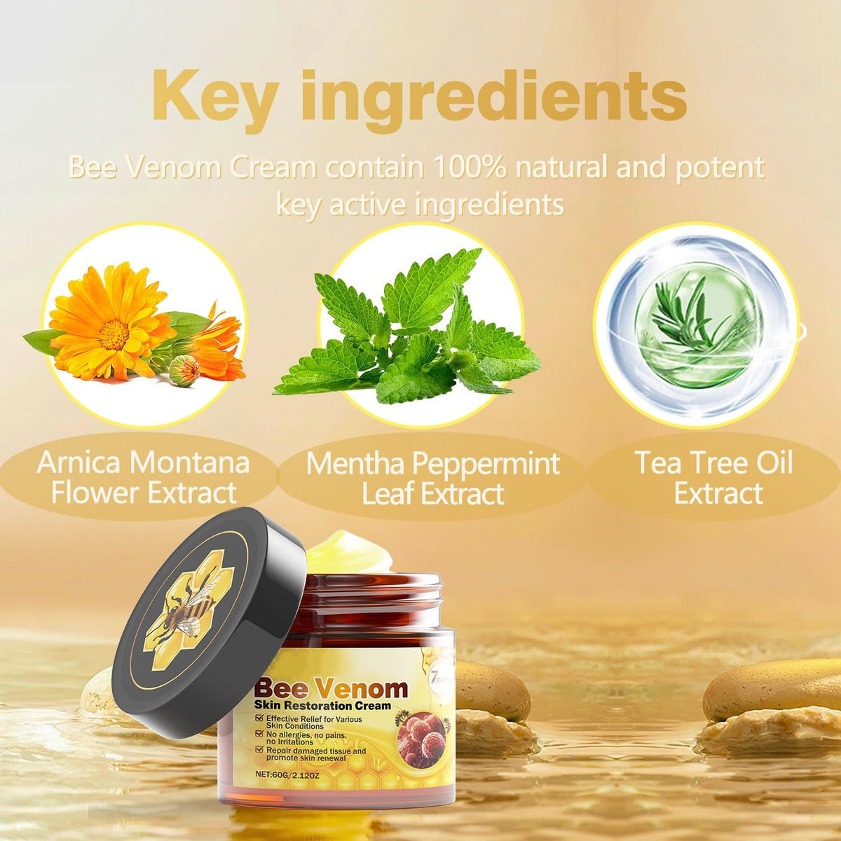 Caderno Inteligente Manuka honey ingredient beside jar highlighting natural actives