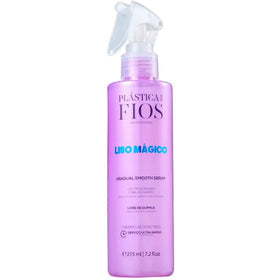 CADIVEU front packaging of Liso Magico serum showing bottle and comb for easy application and protection