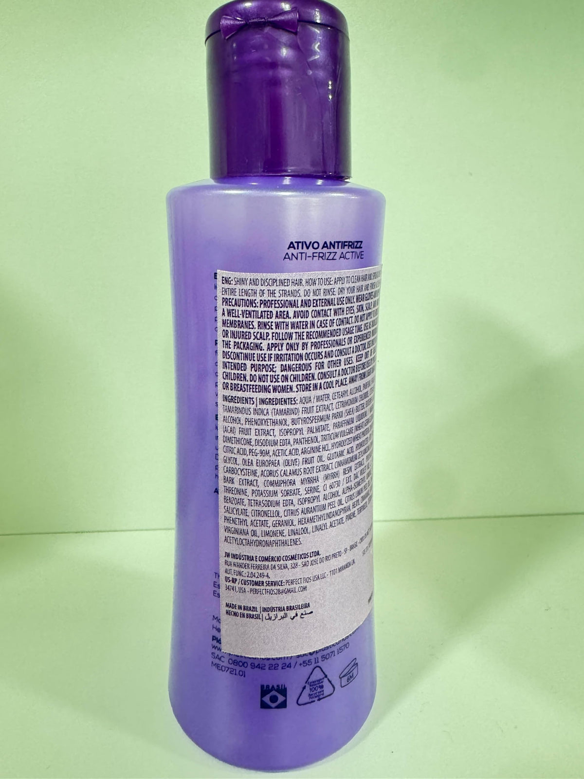CADIVEU label close-up highlighting ingredients and keratin complex