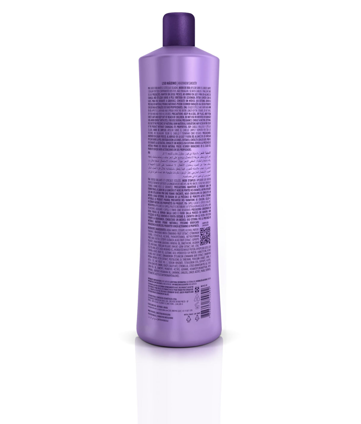 Cadiveu three 1L bottles lined up to highlight generous salon size