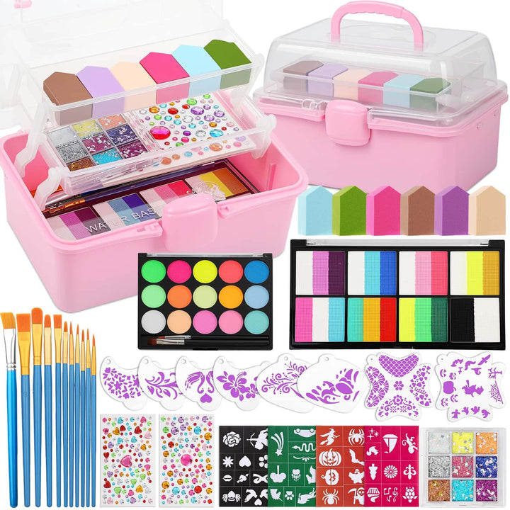 Caffox organizer box open showing paints and tools for quick setup
