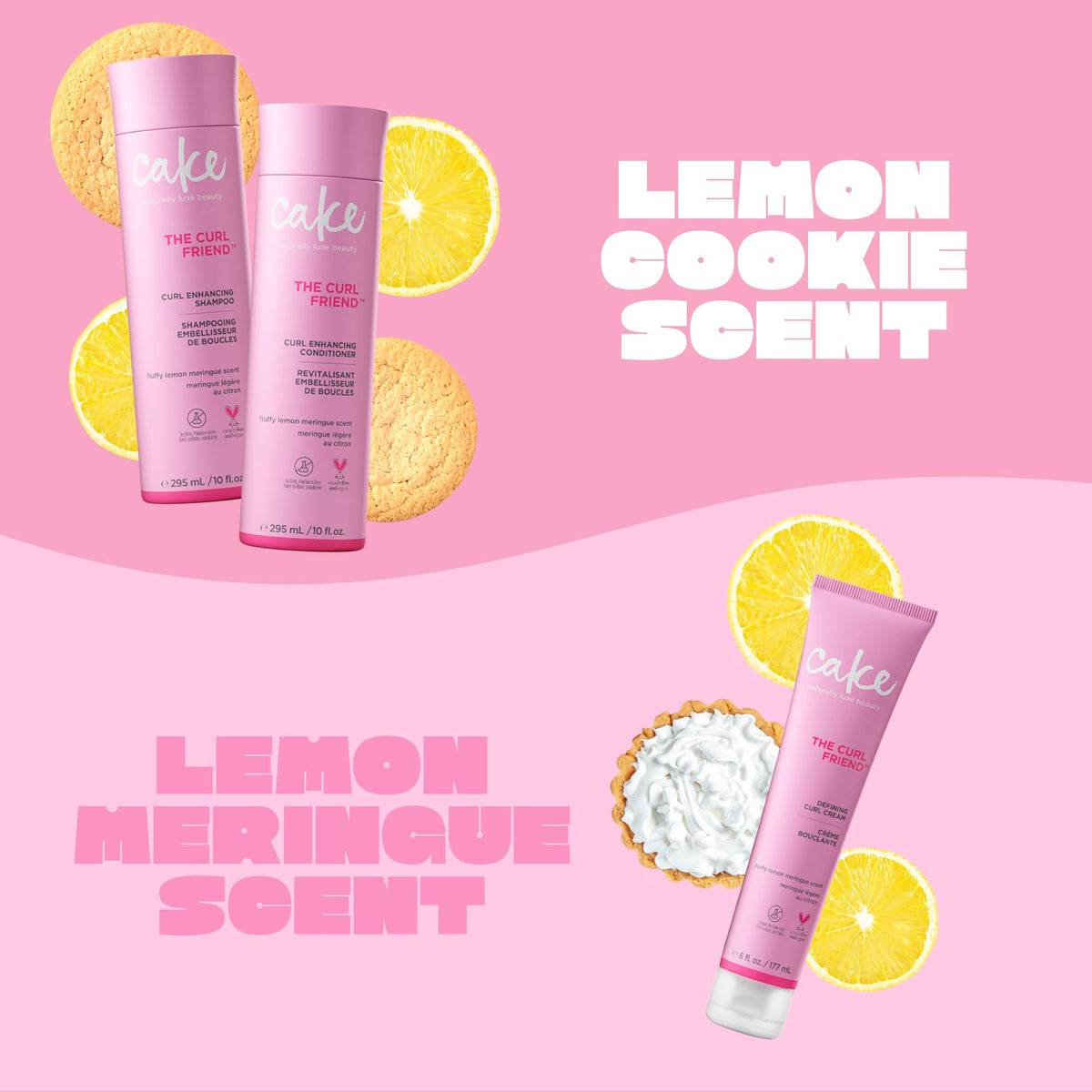 Cake Beauty conditioner being poured to show slip — nourishing conditioner for easier detangling