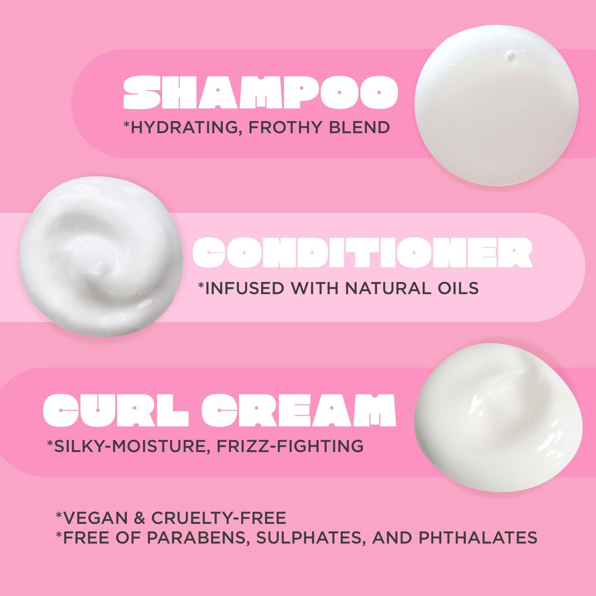 Cake Beauty applied to wet curls being scrunched — defines and reduces frizz while styling