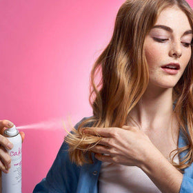 CAKE Beauty product texture close-up, shows lightweight mist absorbs without residue