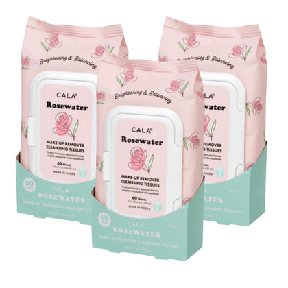 CALA front packaging showing 60-sheet pack, gentle cleansing on the go