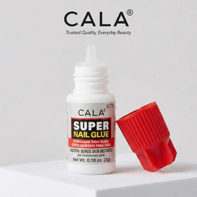 CALA in-salon lifestyle manicurist using glue for fast application