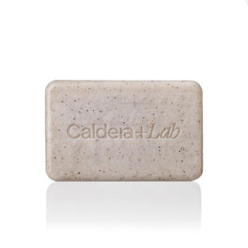 Caldera + Lab front packaging showing organic soap benefits and certification