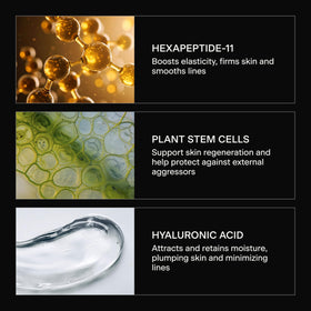 Caldera + Lab textured serum on finger showing lightweight absorbent benefit