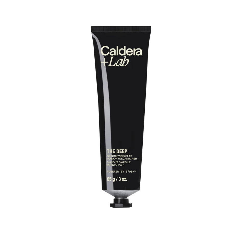Caldera + Lab front packaging showing product and benefit of clear pores