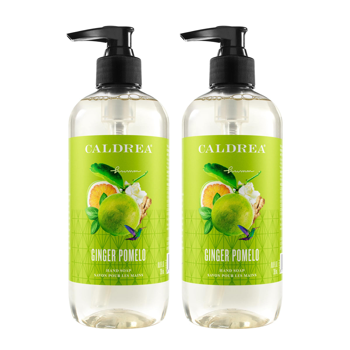 Caldrea front packaging showing scent label and nourishing formula