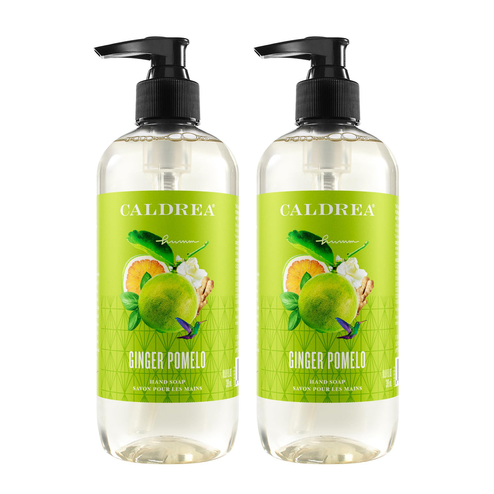 Caldrea front packaging showing scent label and nourishing formula