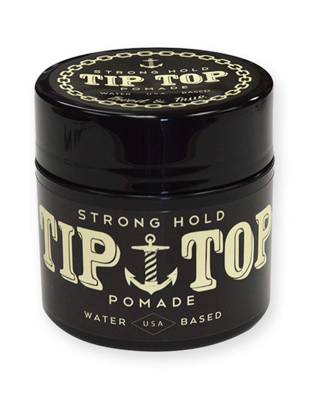 caleatar Tip Top jar front showing glossy finish and strong hold benefit