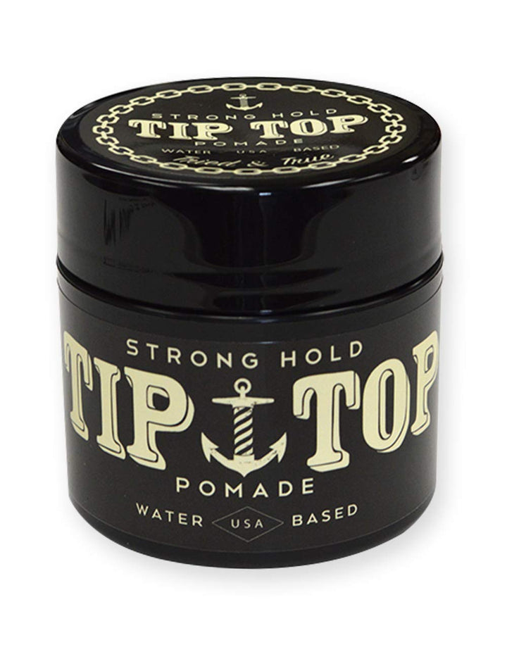 caleatar Tip Top jar front showing glossy finish and strong hold benefit