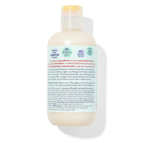 California Baby back label close-up listing plant-based ingredients and certifications