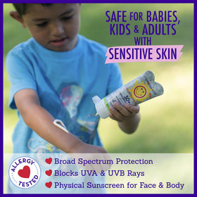 California Baby close-up of non-nano titanium dioxide highlighting safe mineral protection