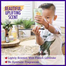 California Baby parent styling child during morning routine for quick grooming