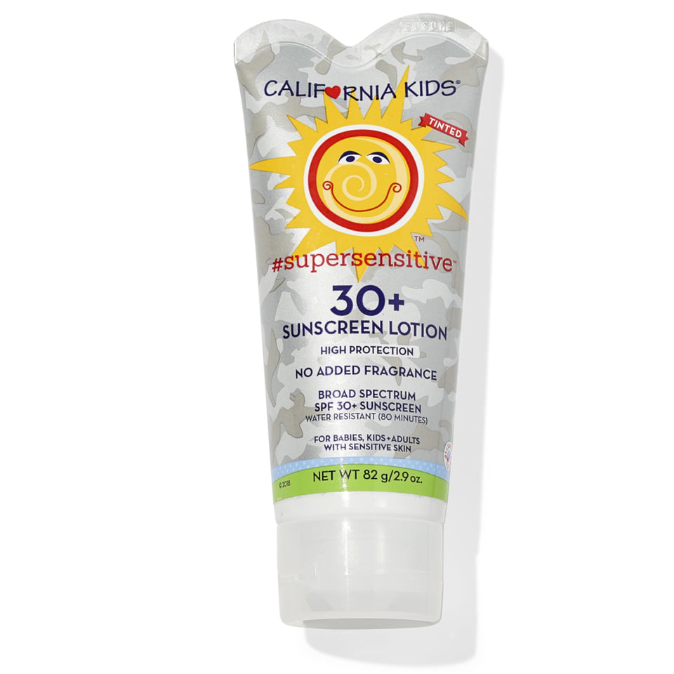 California Baby front packaging showing travel-size SPF 30 and benefits