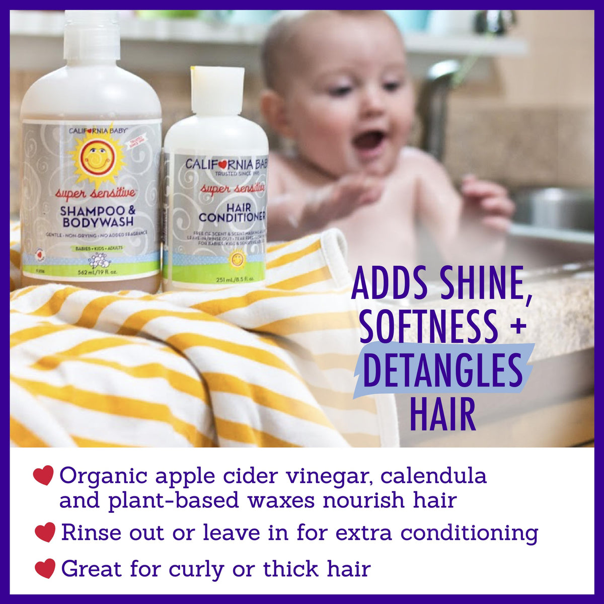 California Baby creamy texture on hand demonstrating lightweight feel