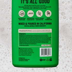 California Naturals bottle in shower staging showing easy in-shower use